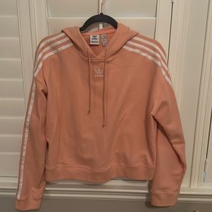 Pink Adidas Crop hoodie